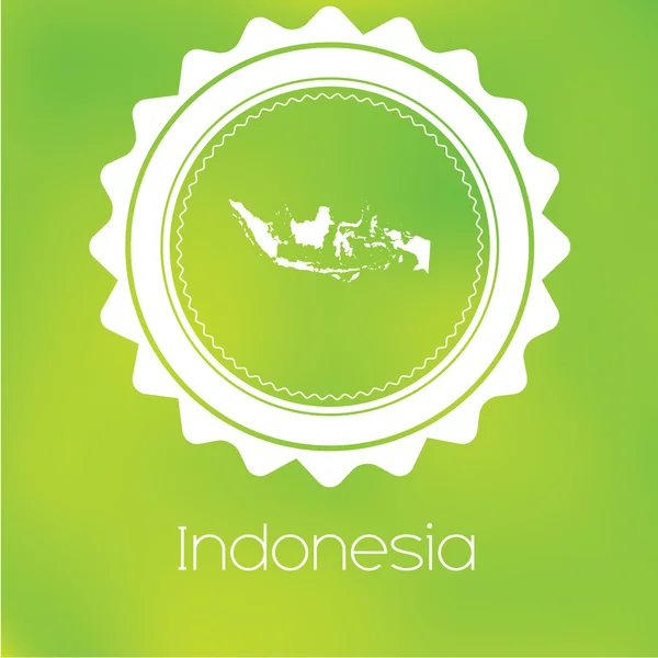 Kaart Van Het Land Van Indonesië — Stockfoto