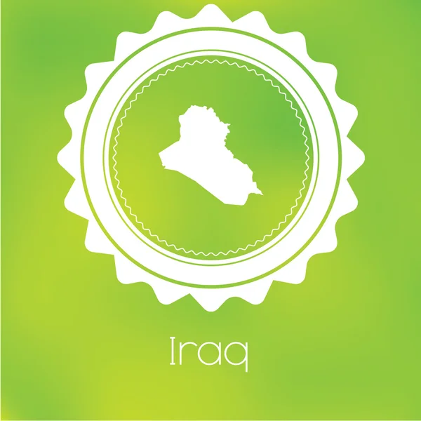 Kaart Van Het Land Van Irak — Stockfoto