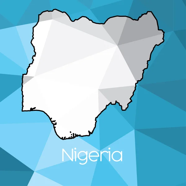 Eine Karte Des Landes Nigeria — Stockfoto