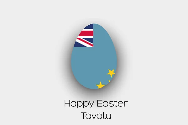 An Easter Egg  Flag Illustration of the country of Tavalu