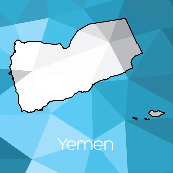 Una Mappa Del Paese Dello Yemen — Foto Stock