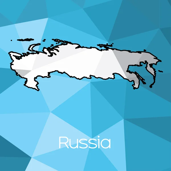 Kaart Van Het Land Van Rusland — Stockfoto