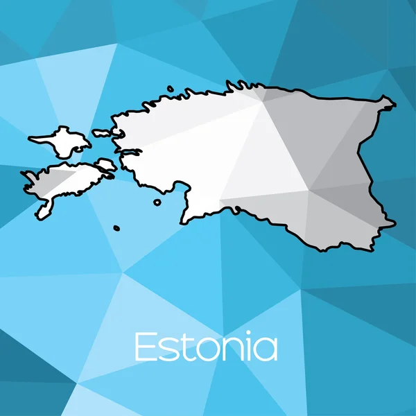 Una Mappa Del Paese Estonia — Foto Stock