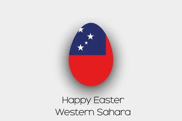 Una Bandiera Dell Uovo Pasqua Illustrazione Del Paese Samoa Occidentali — Foto Stock