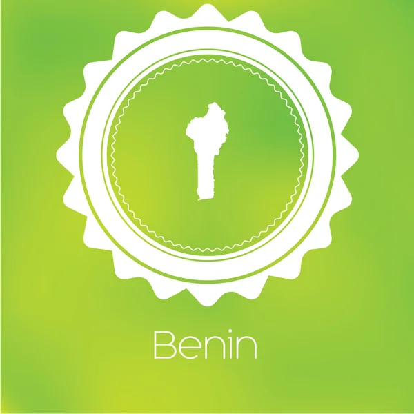 Kaart Van Het Land Van Benin — Stockfoto