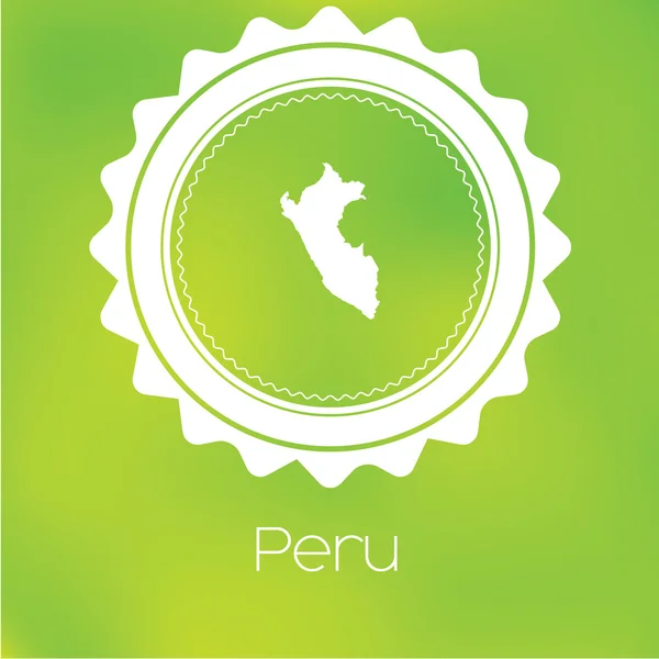 Mapa Del País Perú — Foto de Stock