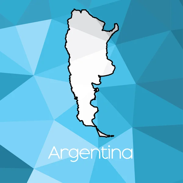 Karta Över Landet Argentina — Stockfoto