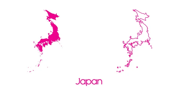 Sebuah Peta Dari Negara Jepang — Stok Foto