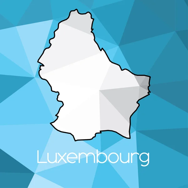 Kaart Van Het Land Van Luxemburg — Stockfoto