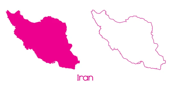 伊朗国家的地图 — 图库照片
