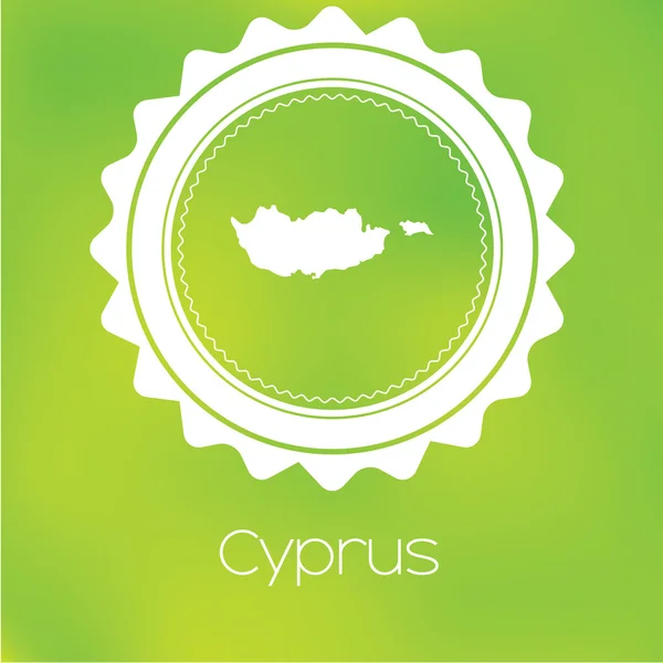 Kaart Van Het Land Van Cyprus — Stockfoto