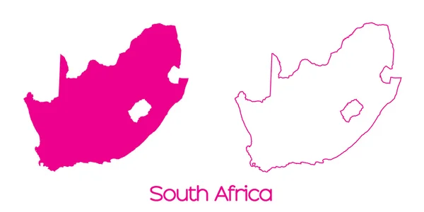 Mapa Del País Sudáfrica —  Fotos de Stock