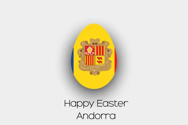 Pro Ilustraci Velikonoční Vajíčko Vlajka Země Andorry — Stock fotografie