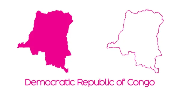 Map Country Democratic Republic Congo — Stock Photo, Image