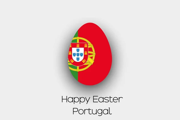 Una Bandera Huevo Pascua Ilustración Del País Portugal — Foto de Stock