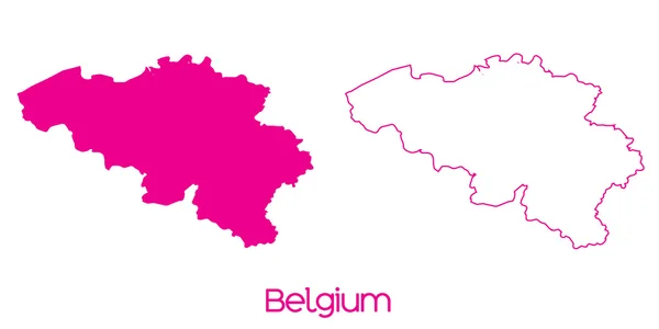 Mapa Kraju Belgia — Zdjęcie stockowe