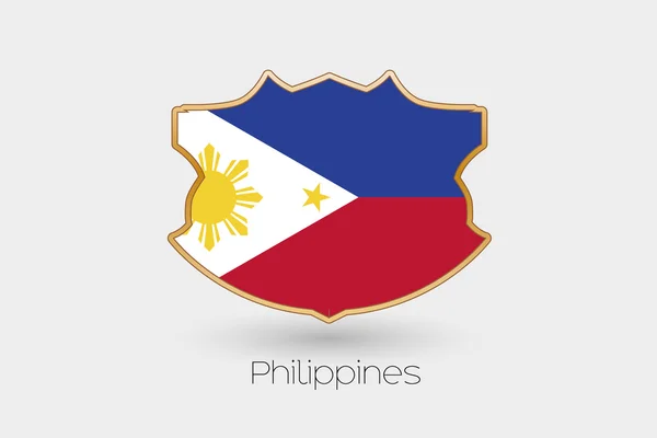 Shield Flag Illustration Philippines — Stock Photo, Image