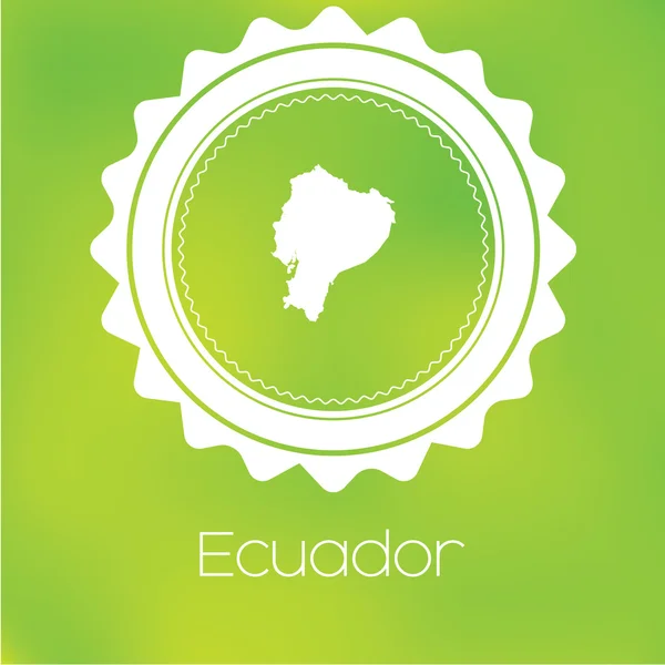 Una Mappa Del Paese Ecuador — Foto Stock