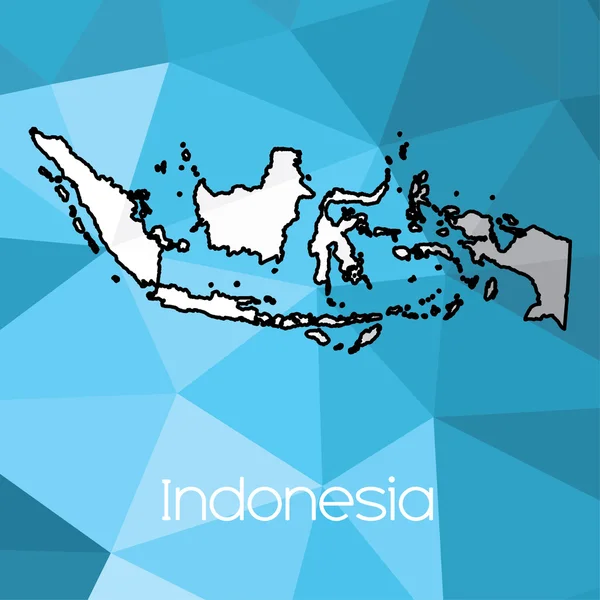 Χάρτη Της Χώρας Της Ινδονησίας — Φωτογραφία Αρχείου