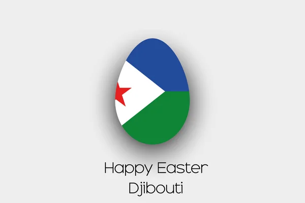 Easter Egg Flag Illustration Country Djibouti — Stock Photo, Image