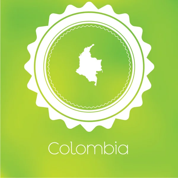 哥伦比亚国家的地图 — 图库照片