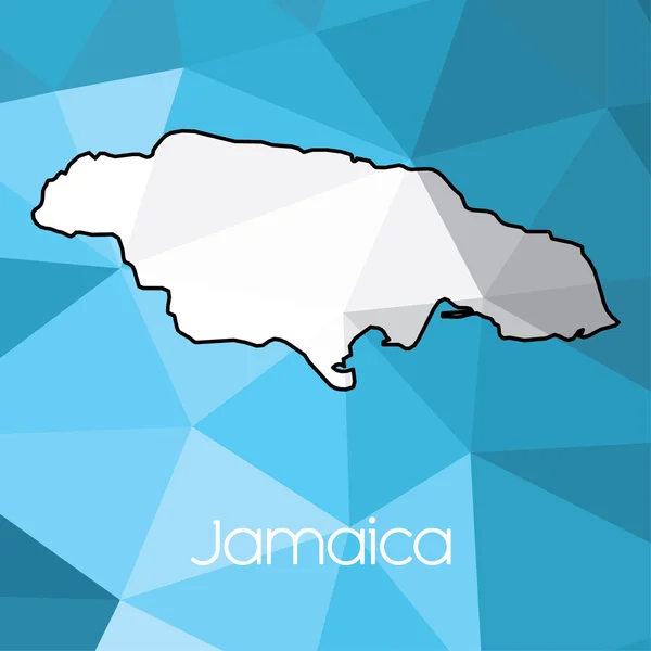 Karta Över Landet Jamaica — Stockfoto