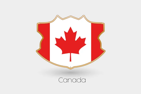Een Illustratie Shield Vlag Van Canada — Stockfoto