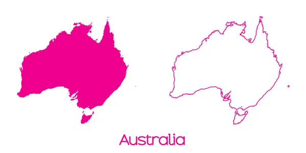 Mapę Kraju Australijskiego — Zdjęcie stockowe