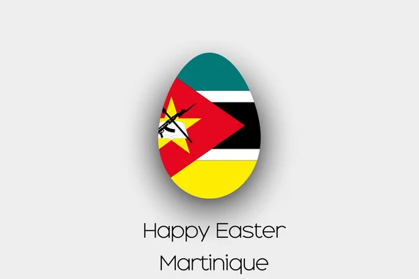 Velikonoční Vajíčko Ilustrace Vlajky Zemi Mosambik — Stock fotografie