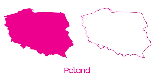Lengyel Ország Térképe — Stock Fotó