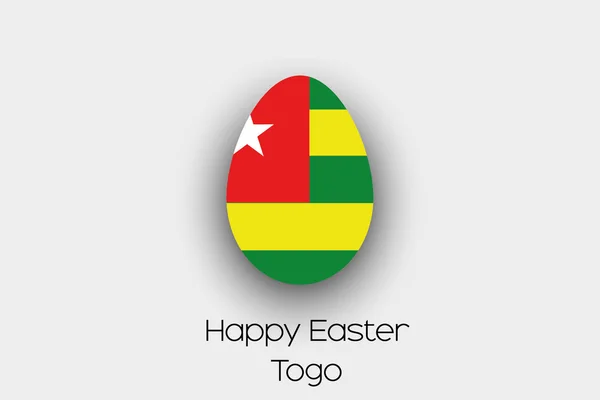 Pro Ilustraci Velikonoční Vajíčko Vlajka Země Togo — Stock fotografie
