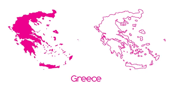 Map Country Greece — Stock Photo, Image