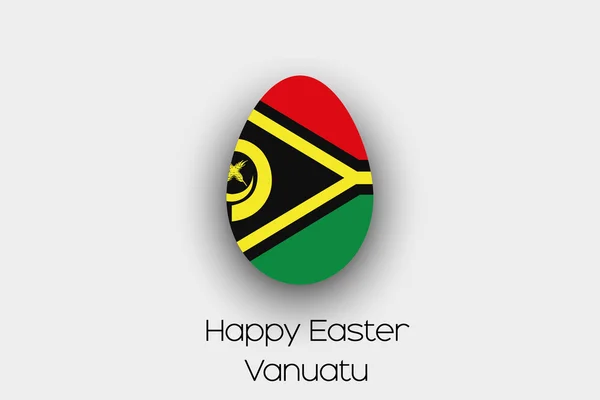 Velikonoční Vajíčko Obrázek Vlajky Zemi Vanuatu — Stock fotografie