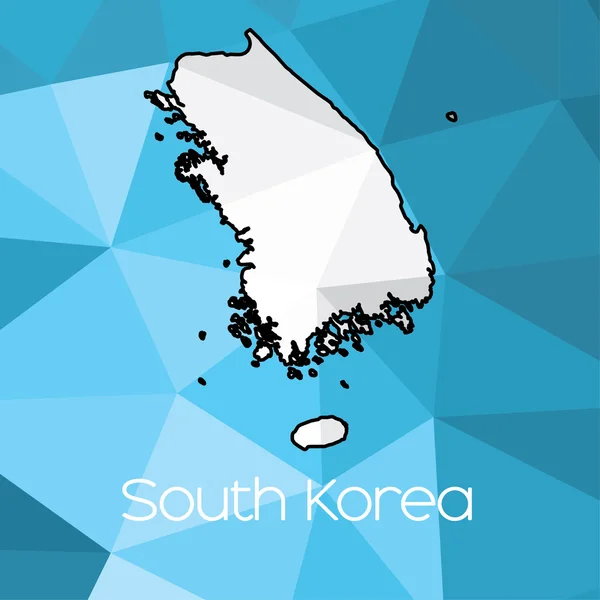 Map Country South Korea — Stock Photo, Image