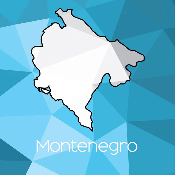 Карта Країні Чорногорії — стокове фото