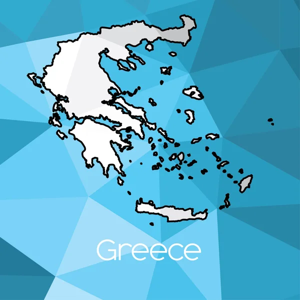 Mapę Państwa Greckiego — Zdjęcie stockowe