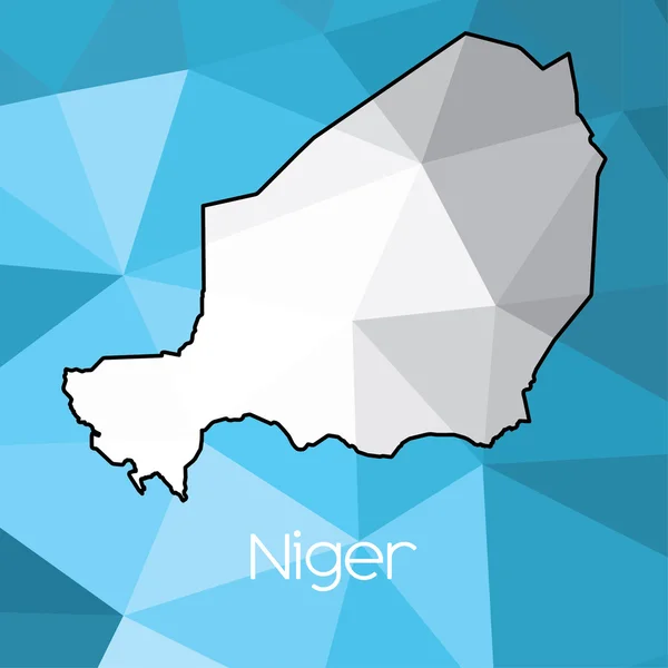 Eine Karte Des Landes Von Niger — Stockfoto