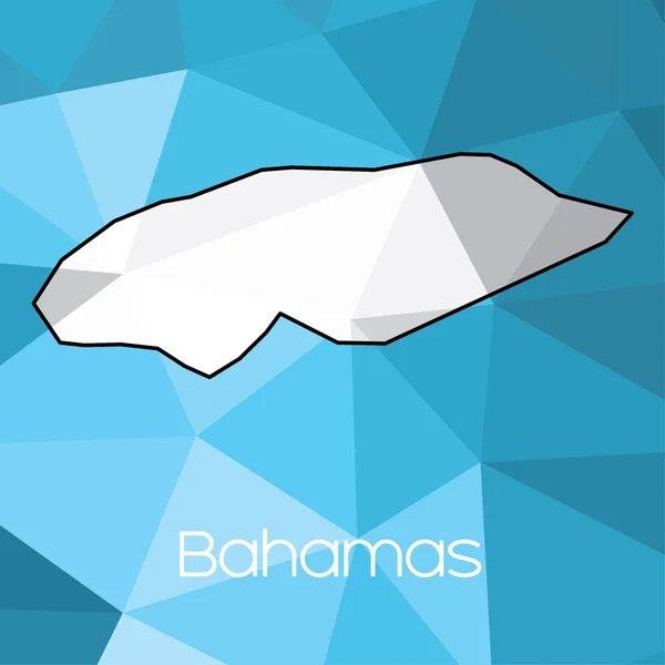 巴哈马群岛国家的地图 — 图库照片