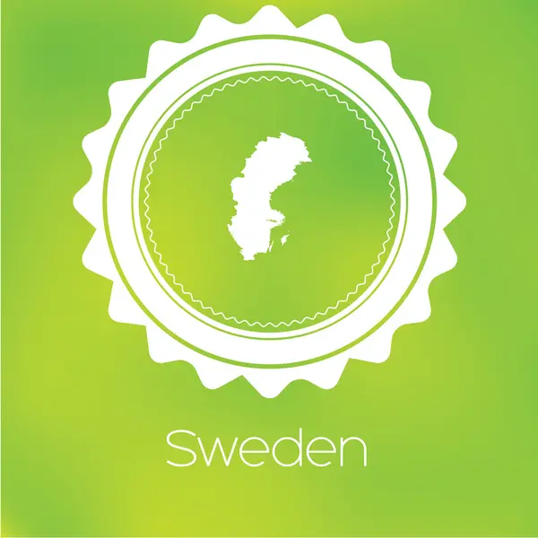 Mapie Kraju Szwecja — Zdjęcie stockowe