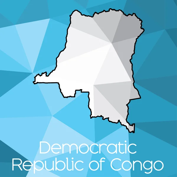 Sebuah Peta Negara Republik Demokratik Kongo — Stok Foto