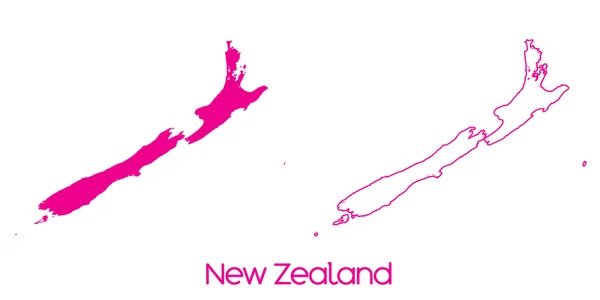 Map Country New Zealand — Stock Photo, Image