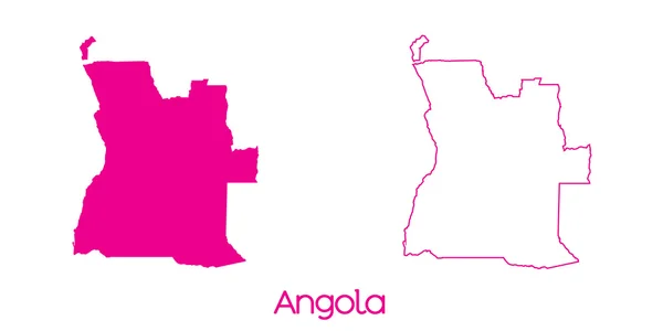 安哥拉国家的地图 — 图库照片