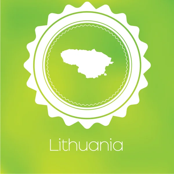 Mapa País Lituânia — Fotografia de Stock