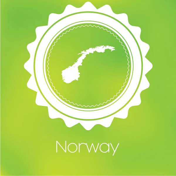Карта Страны Норвегия — стоковое фото