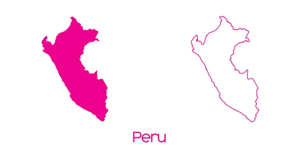 Карта Страны Перу — стоковое фото