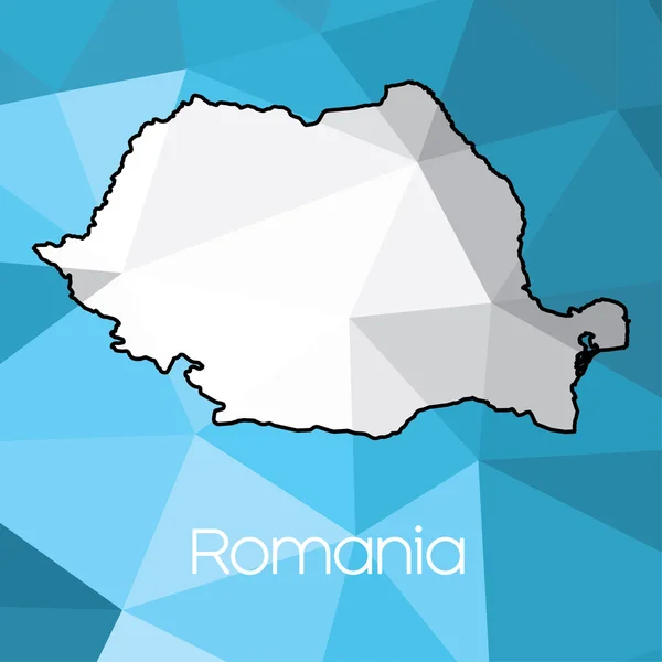 Mapa País Roménia — Fotografia de Stock