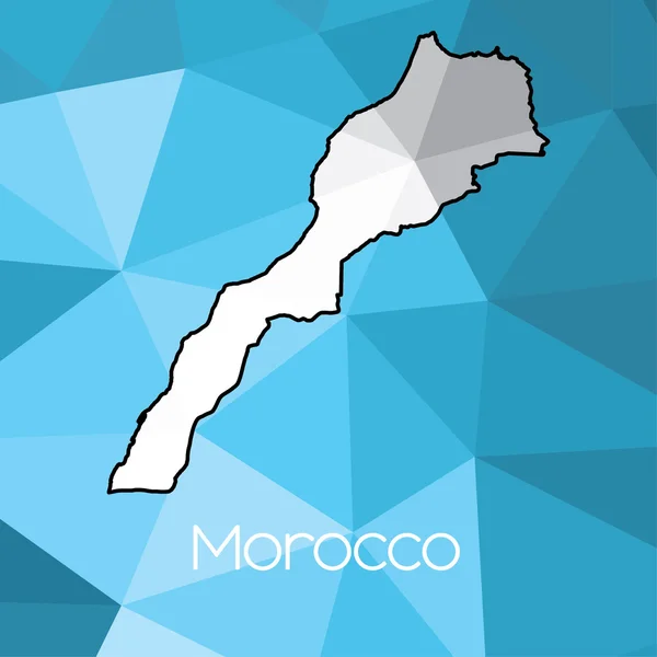 Eine Karte Des Landes Marokko — Stockfoto
