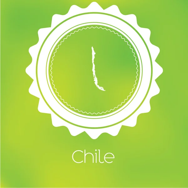 Una Mappa Del Paese Del Cile — Foto Stock