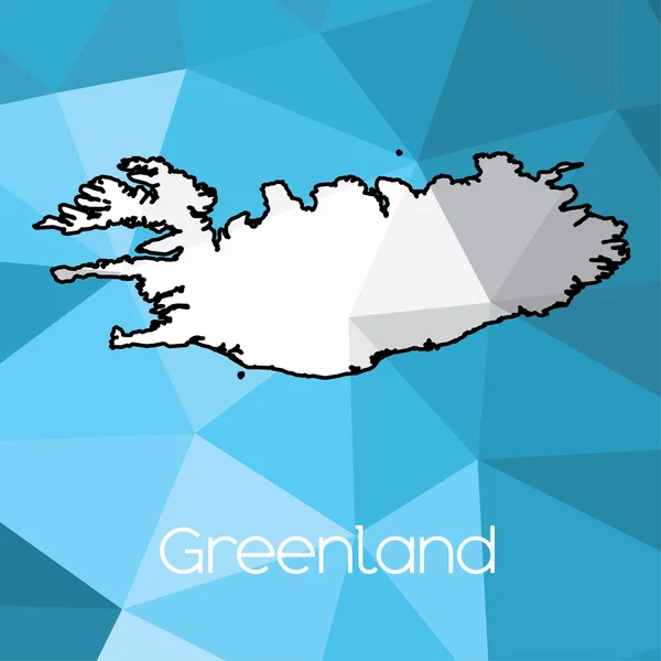 Map Country Greenland — Stock Photo, Image