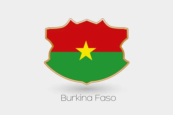 Shield Flag Illustration Burkina Faso — Stock Photo, Image